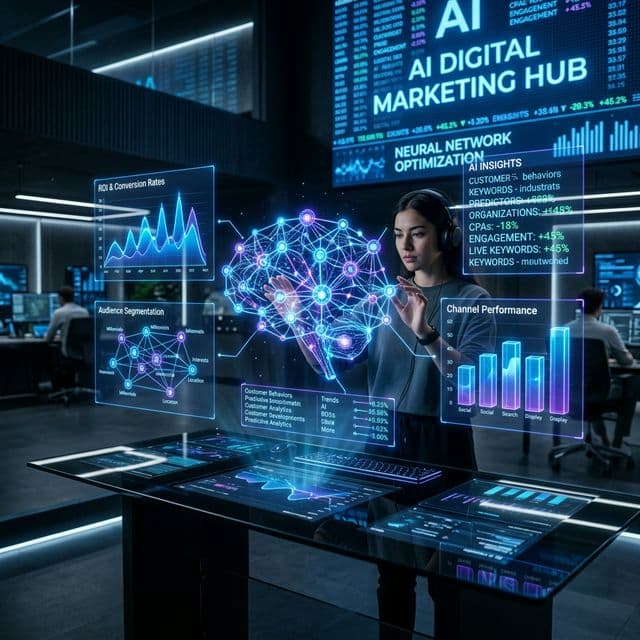 Dijital Pazarlamada Yapay Zekanın Geleceği: 2026 ve Ötesi - Ocakcolor Medya blog görseli